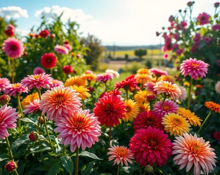 dahlia's planten