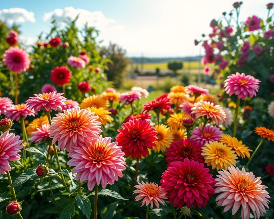 dahlia's planten