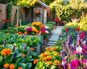 moestuin bloemen