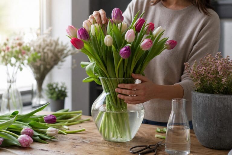 Een boeket tulpen verzorgen: wat werkt echt?
