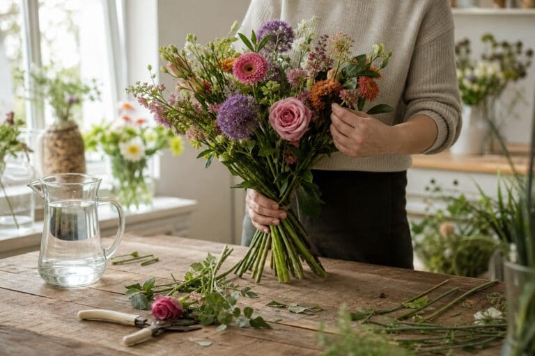 Hoe houd je een bos bloemen langer mooi?