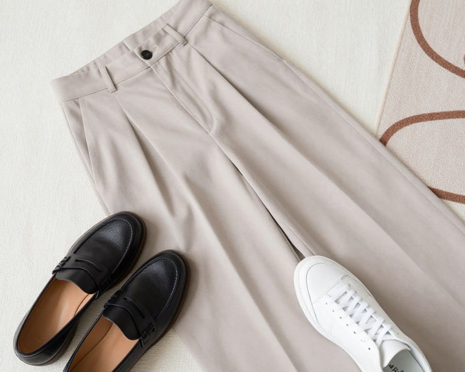 schoenen onder wijde broek